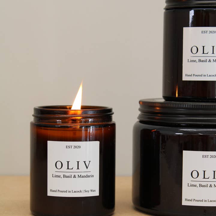 OLIV Homeware – wholesale Jar/filled candle – Lime, basil & Mandarin Candle 5