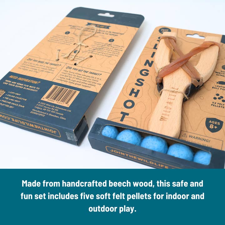 Wild Life Outdoor Adventures - Wholesale Slingshot - Kids - "Take Aim" Slingshot + Felt Pellets