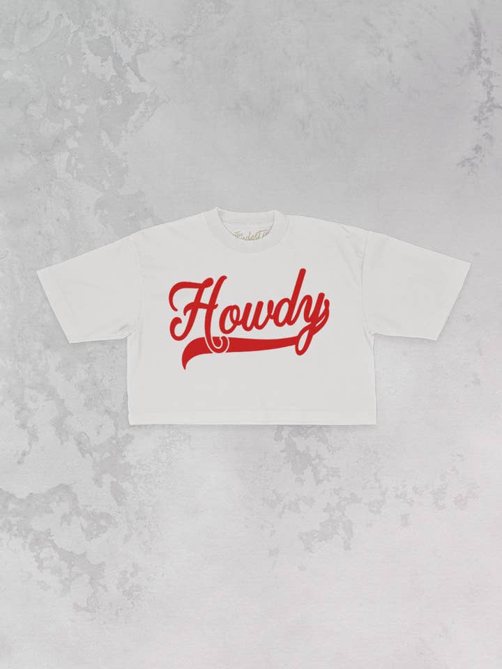 Howdy, Western Cowboy Cropped TShirt for wholesale by The Clandestine Underground