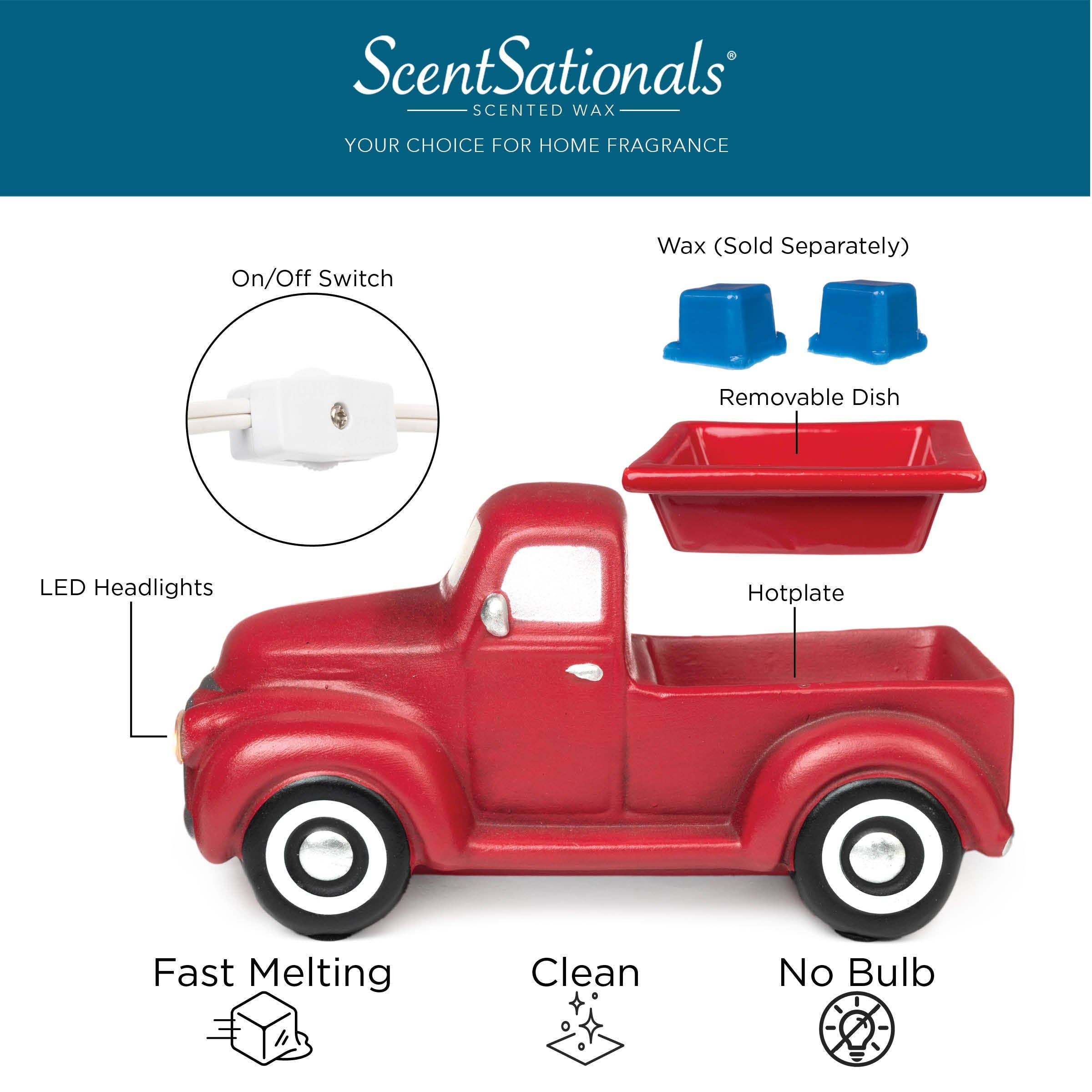 ScentSationals - Wholesale Wax Warmer - Red Truck Fragrance and Wax Electric Warmer4