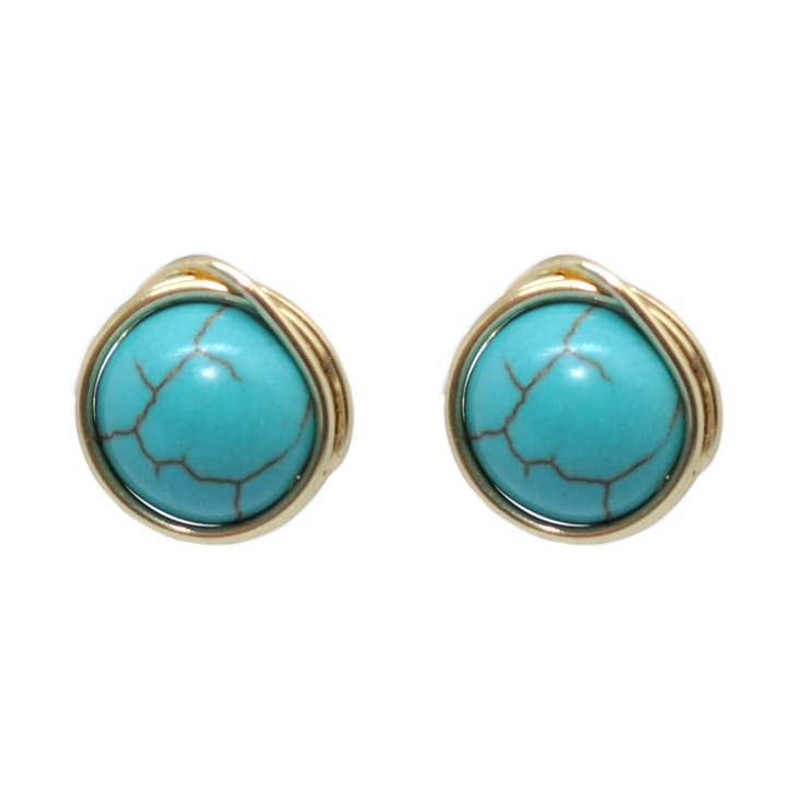 Türkis Puces Ohrringe für den Großhandel von Arrecife Accesorios