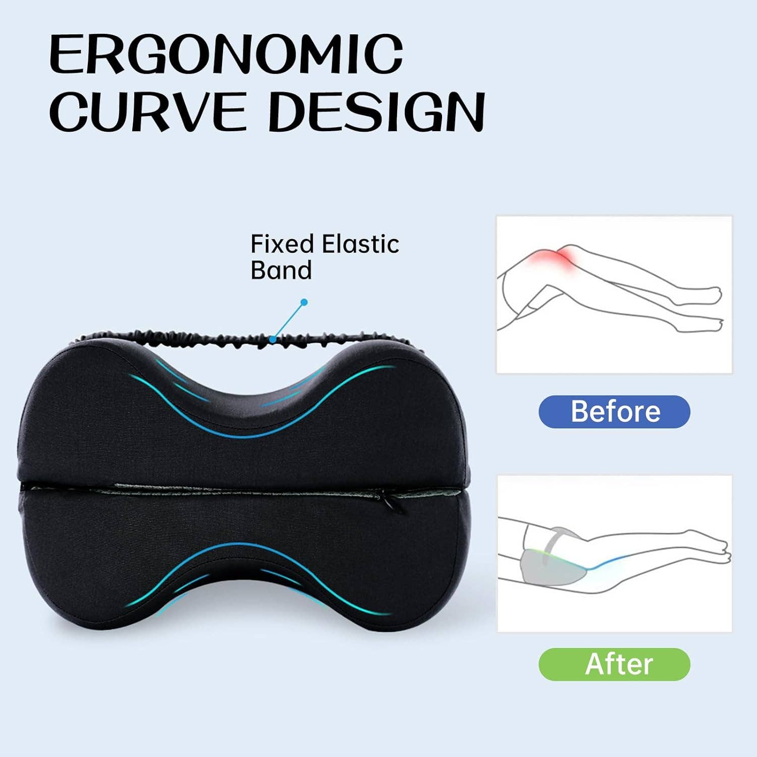 VIGOR - Vente Oreillers - Oreiller en mousse à mémoire de forme pour dormeurs latéraux amovible et confortable2