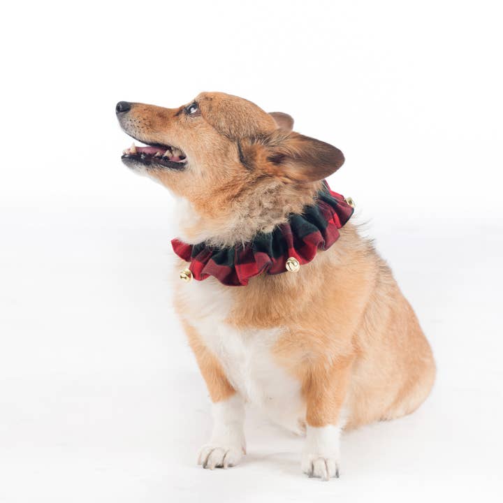 Carolina Pet Company - Wholesale Pet Collar - Dog - Pendleton Elastic Pull Over Jingle Christmas Dog Collar