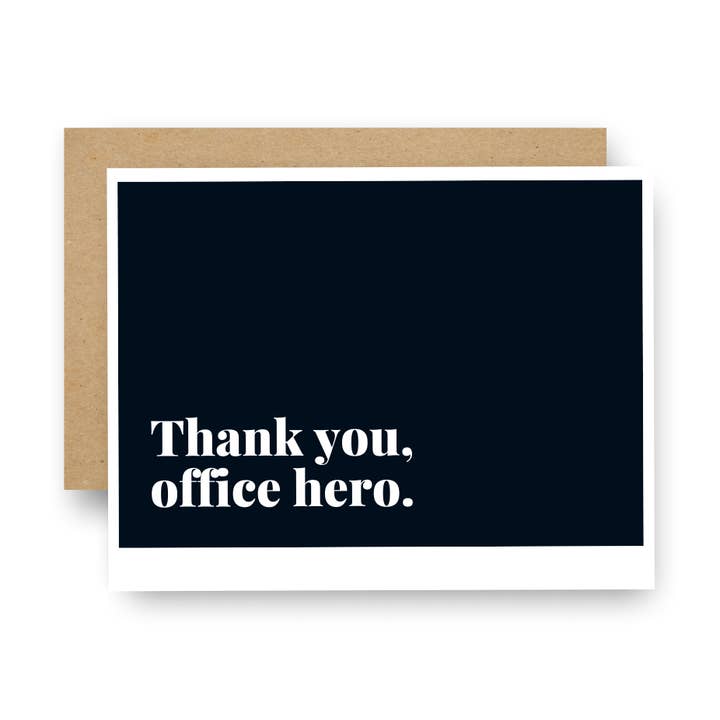 Bedankt, Office Hero Notecard voor wholesale door Careerlog