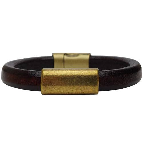 The Essence of Silver - Vente Bracelet jonc - Bracelet en cuir pour homme, bracelet pour femme, nord, laiton