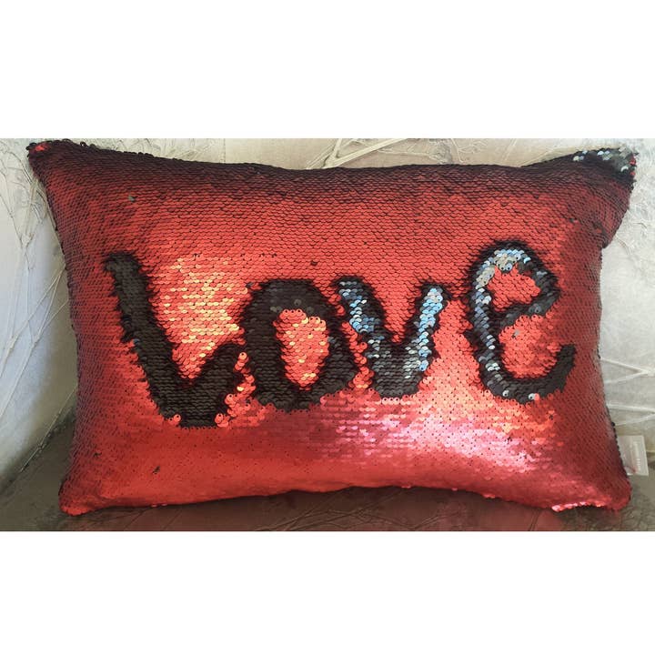 Almohada Sirena en Rojo/Negro para venta al por mayor de Aviva Stanoff Design