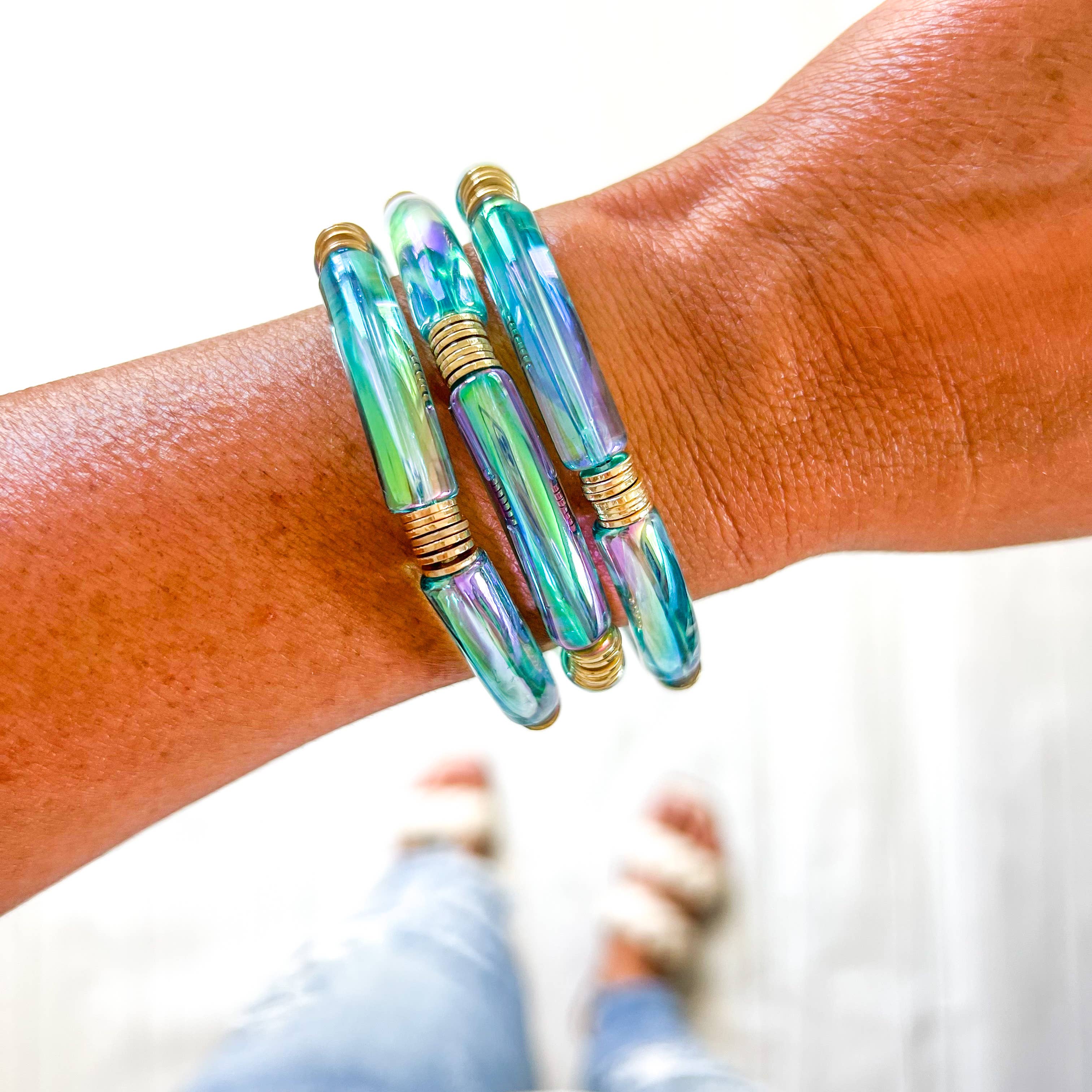 Savvy Bling - Wholesale Beaded Bracelet - Metallic Tube Bracelets94