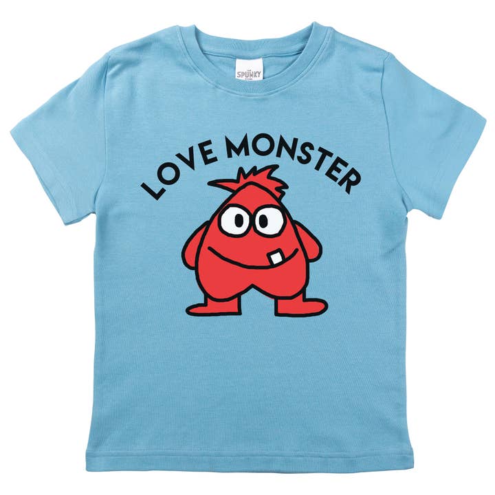 Love Monster Bio-Babyhemd zum Valentinstag in Herzform für den Großhandel von Spunky Stork