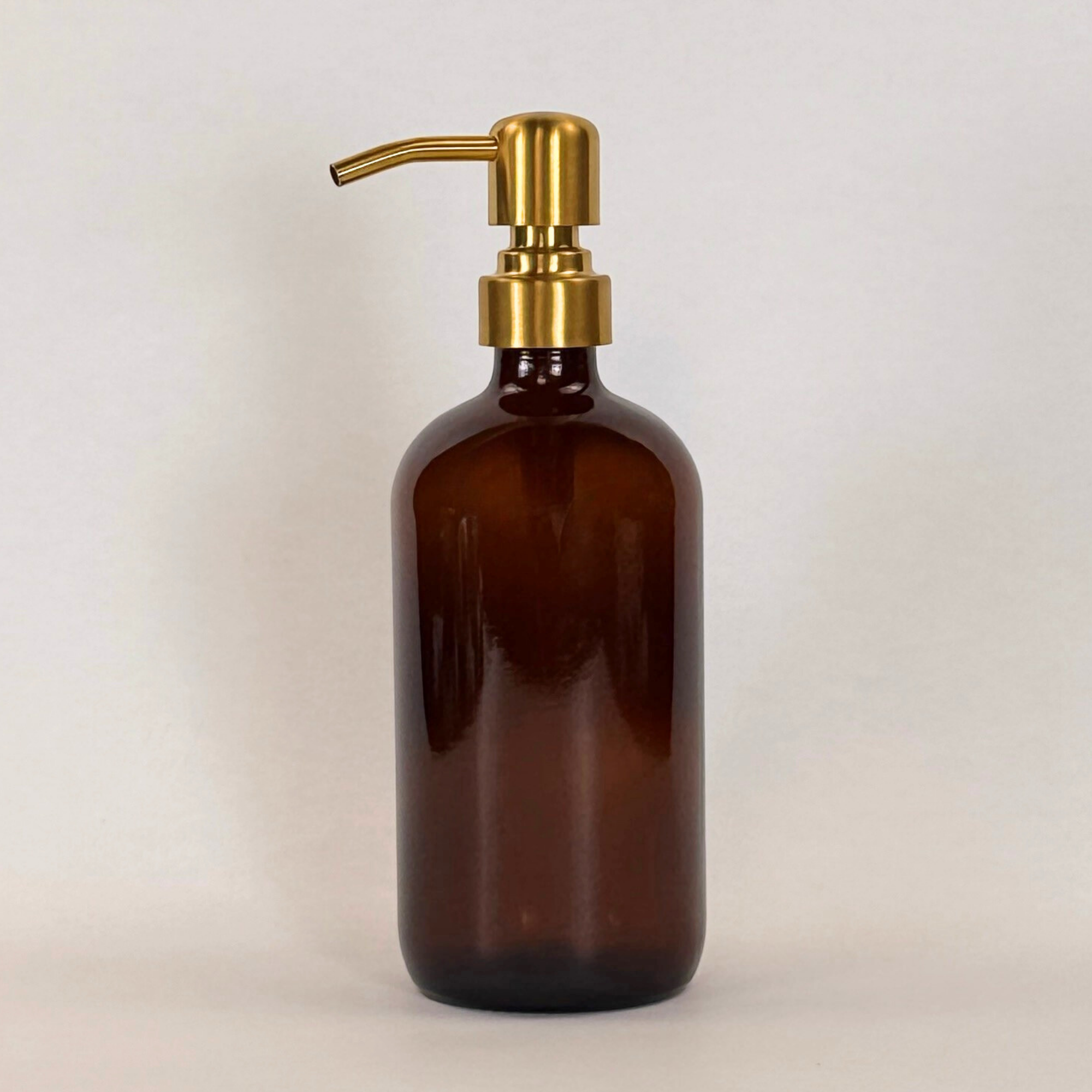 The Bottle Shoppe – wholesale Tvåldispenser – Bärnstensfärgad glasdispenser - 8oz eller 16oz3