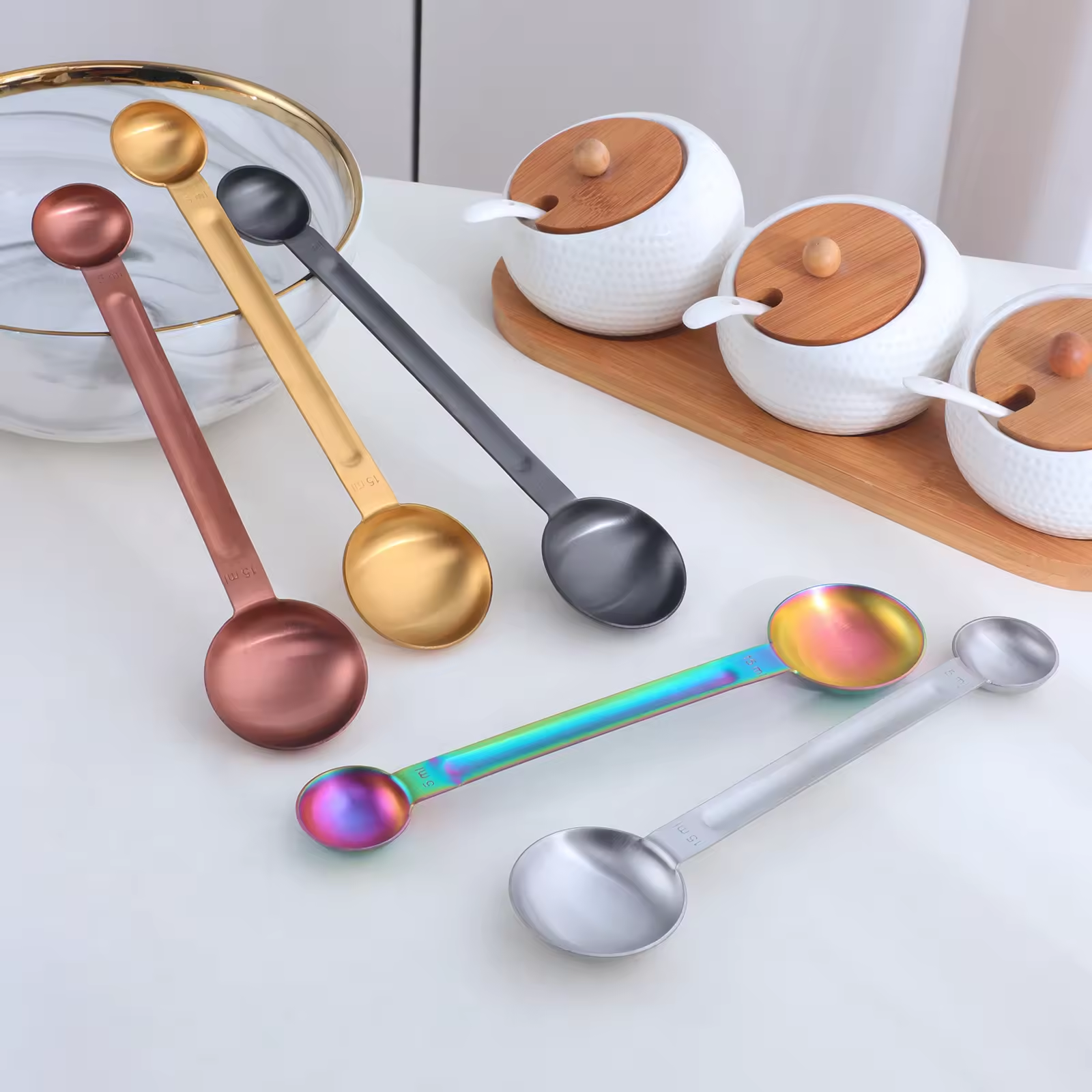 Sostraw & SmartThings - Wholesale Measuring Spoon - Double Sided Measuring Spoon - 5 available colours1