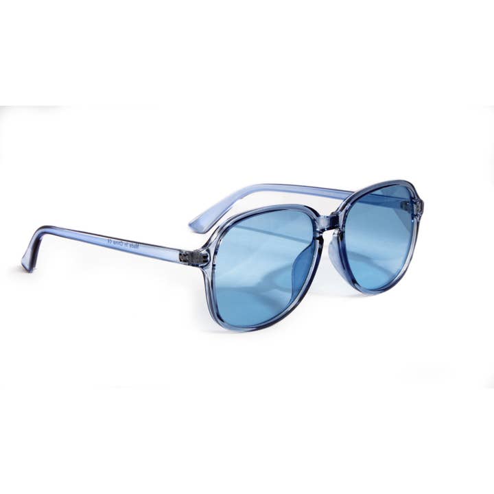 TOPANGA CLEAR BLUE RETRO SUNGLASSES for wholesale on Faire1