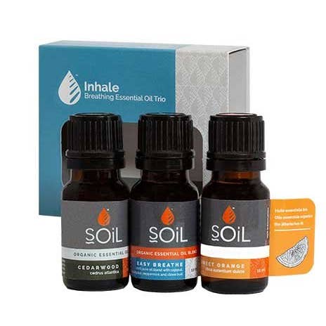 Inhale Organic Essential Oil Set for wholesale by SOiL Organic Aromatherapy