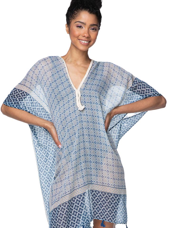 Ålder av Vattumannen Tryck Kaftan Överdrag för wholesale av Subtle Luxury