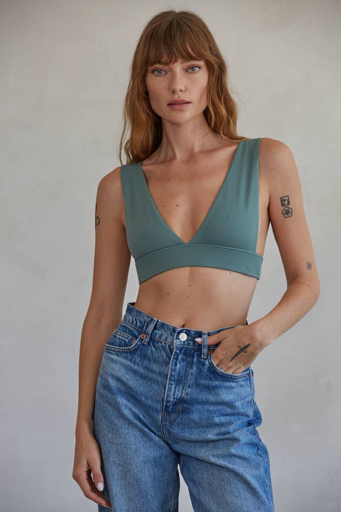 By Together - Vente Brassière – femme - Débardeur brassière sans couture en maille à col en V profond - Dealbreaker By Together25