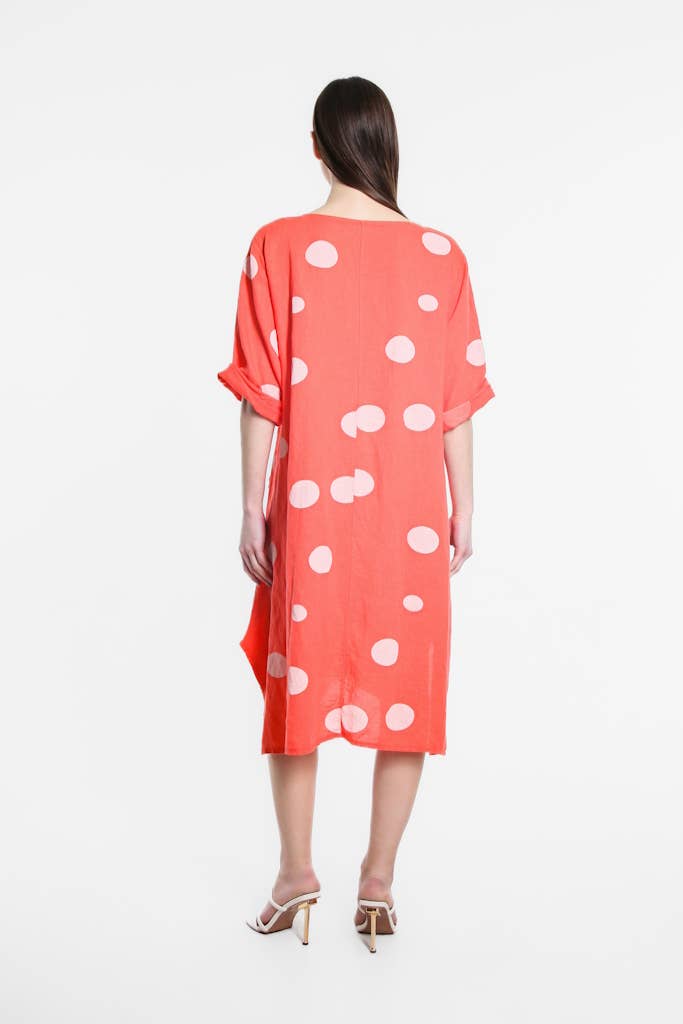 TINA Stephens Italy/Tees By Tina - Vendita all'ingrosso Vestito - Donna - Abito tascabile a pois di aprile (DSS165)13