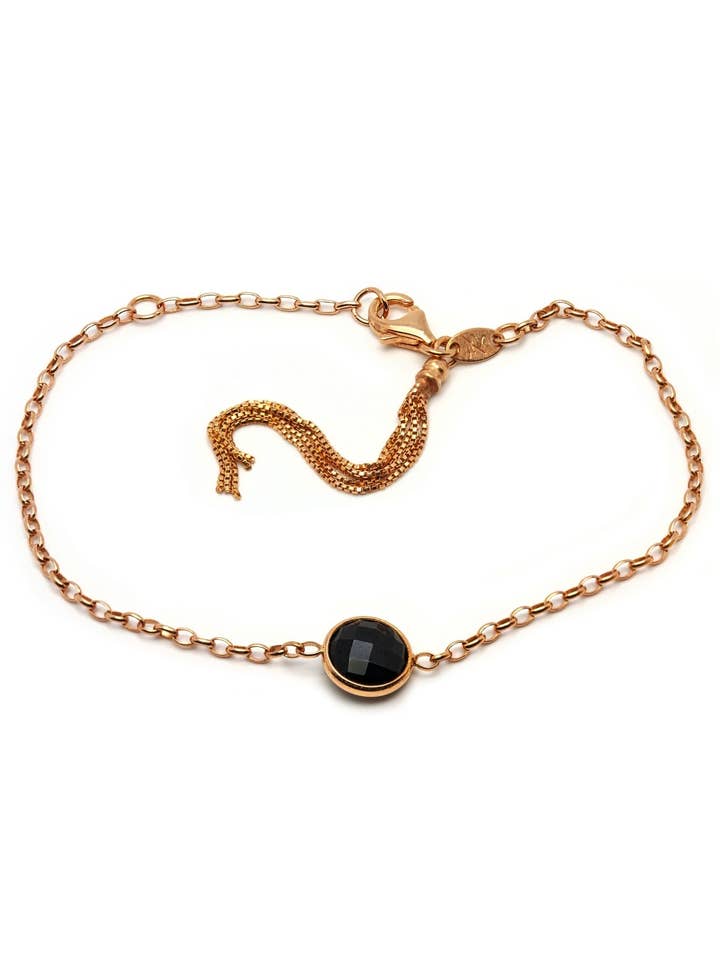 Colors Bracelet with Round Black Onyx Stone for wholesale by THAIS BERNARDES GIOIELLI