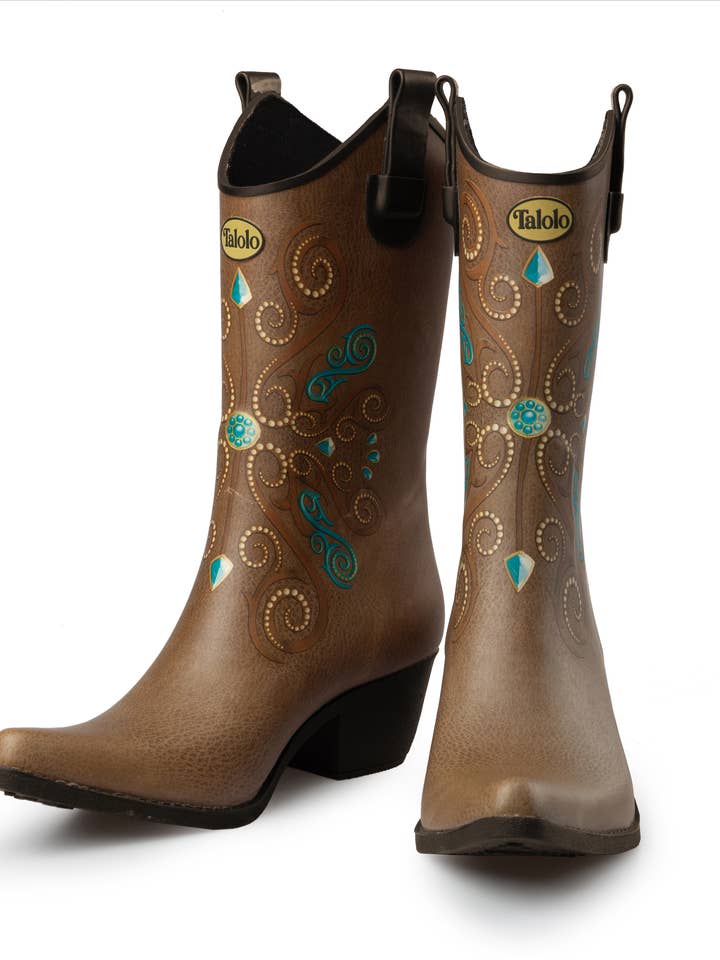 Talolo Boots - Wholesale Rain Boots - Women's - Dallas Dreamer western style cowgirl rain boots