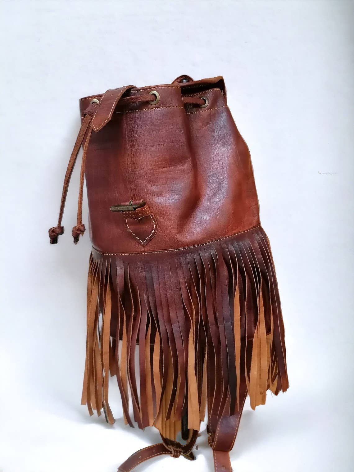 HandmadeBestSeller – wholesale Backpack – Women's – Vintage Leather Fringe Backpack 2