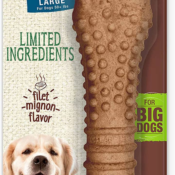 Petdropshipper - Wholesale Pet Treats - Dog - Nylabone Nutri Dent Filet Mignon Dog Dental Chews Filet Mignon 1ea/XL/Souper - 50+ lb