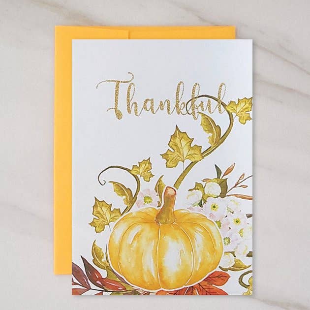 Thankful - Thanksgiving Greeting Card for wholesale by Wholesalegreetingcards.co