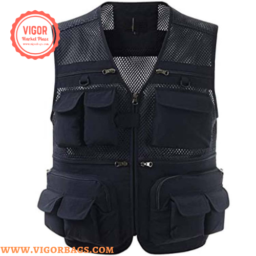 VIGOR – wholesale Outerwear Vest - Men’s – Comfort vest Safari Fishing Travel Photo Cargo Vest Jacket Multi Pockets - MOQ 10 Pcs2