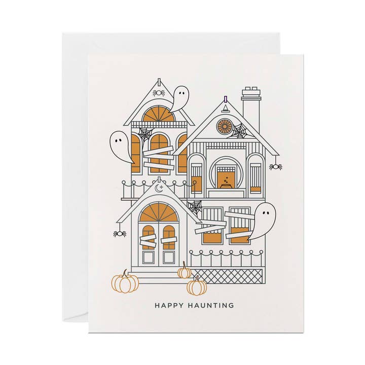 Happy Haunting | Halloween Holiday gratulationskort för wholesale av Line & Kind Paper Co.