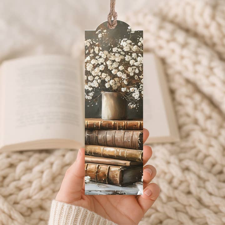 Redeemed Decor - Wholesale Bookmark - Wood Bookmark Books With Flowers0