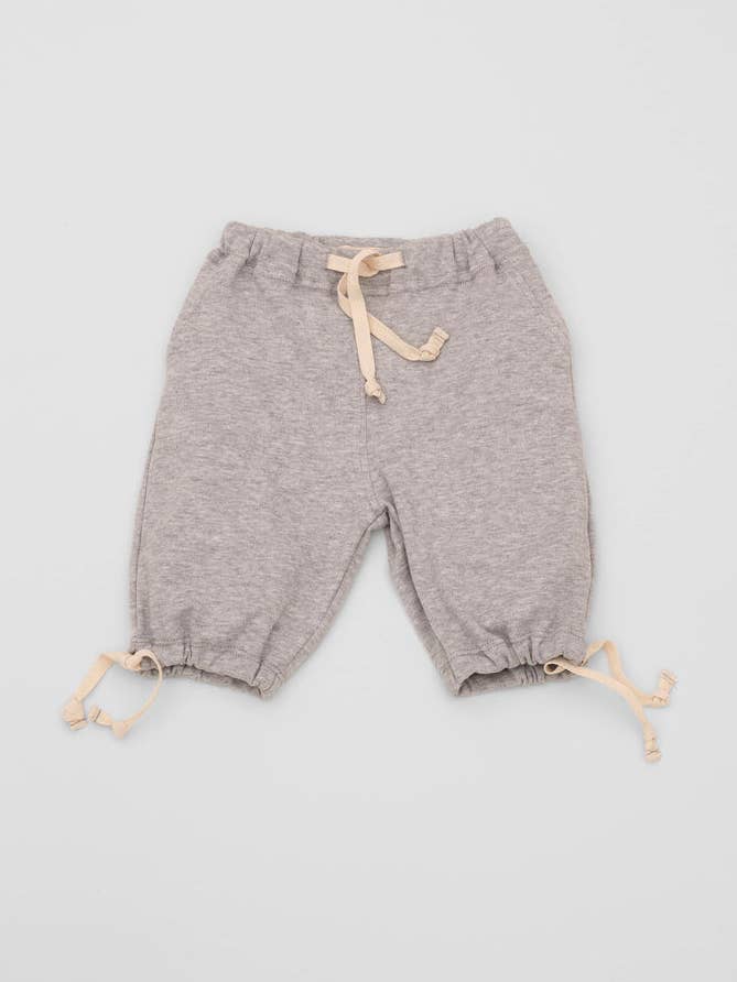 Calções Bermudas Orgânicas com Cintura Elástica Heather Grey por atacado de Kal Babies