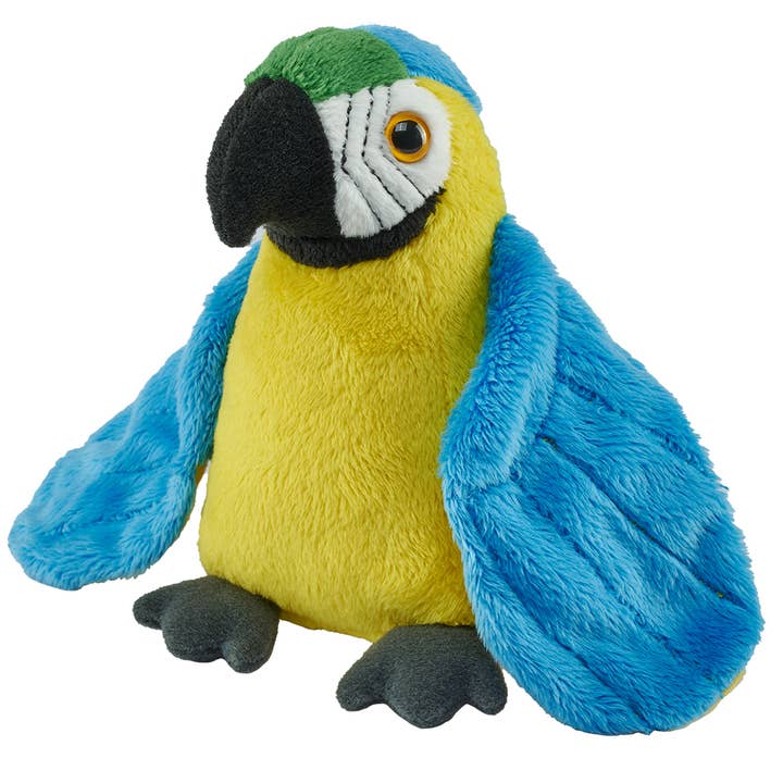 Pocketkins-ECO-Blue Yellow Mac Stuffed Animal 5" for wholesale by Wild Republic