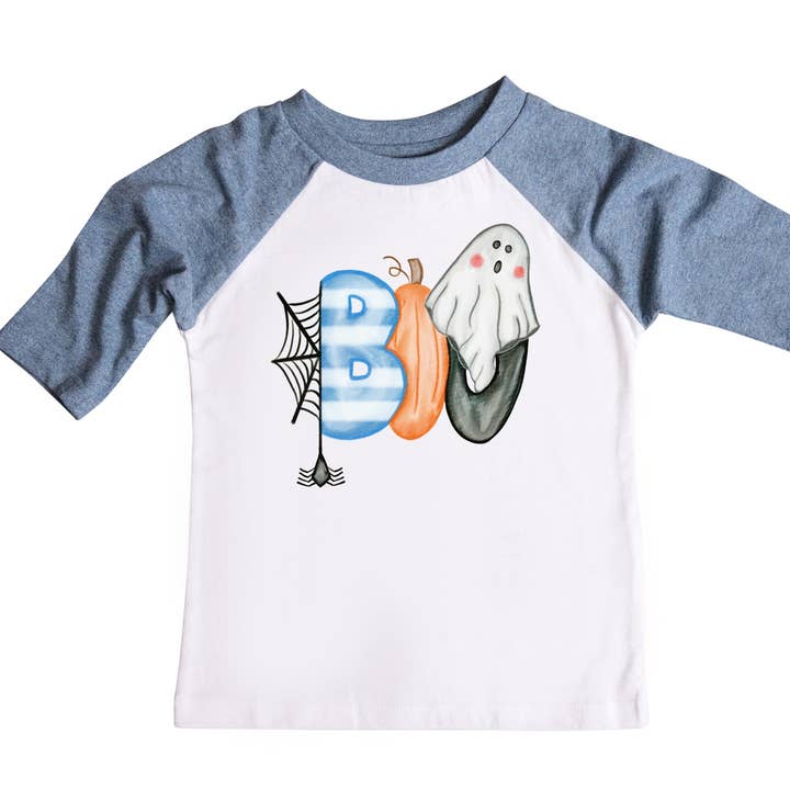 Camicia di Halloween Boo Ghost per bambini per la vendita all'ingrosso da parte di Jumpin' Jaks Tees