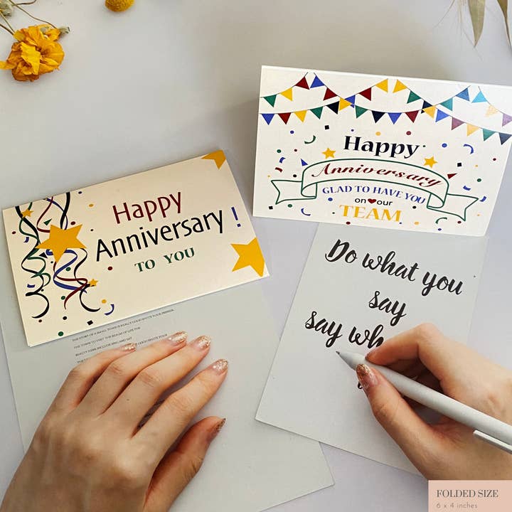 DrifWoo – wholesale Anniversary card – Anniversary & Team Cards – Set of 6 with Envelopes1
