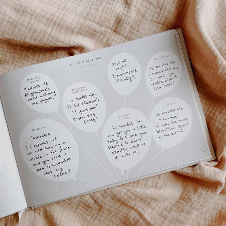 Blush And Gold – wholesale Minnesbok - Barn och baby – Baby Memory Book - Safari (tyg) - minnessak för nya föräldrar
