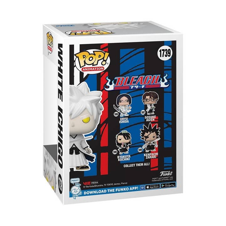 Fundom - Vendita all'ingrosso Figurina giocattolo - Bambini - Funko Pop! Animazione: Bleach - Ichigo Kurosaki Bianco #1739 Esclusiva AAA Anime2