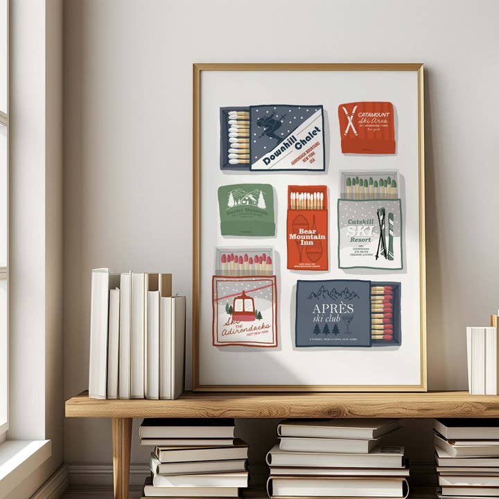 Hudson Valley Matchbook Art Print for wholesale by Fox Burrow Designs