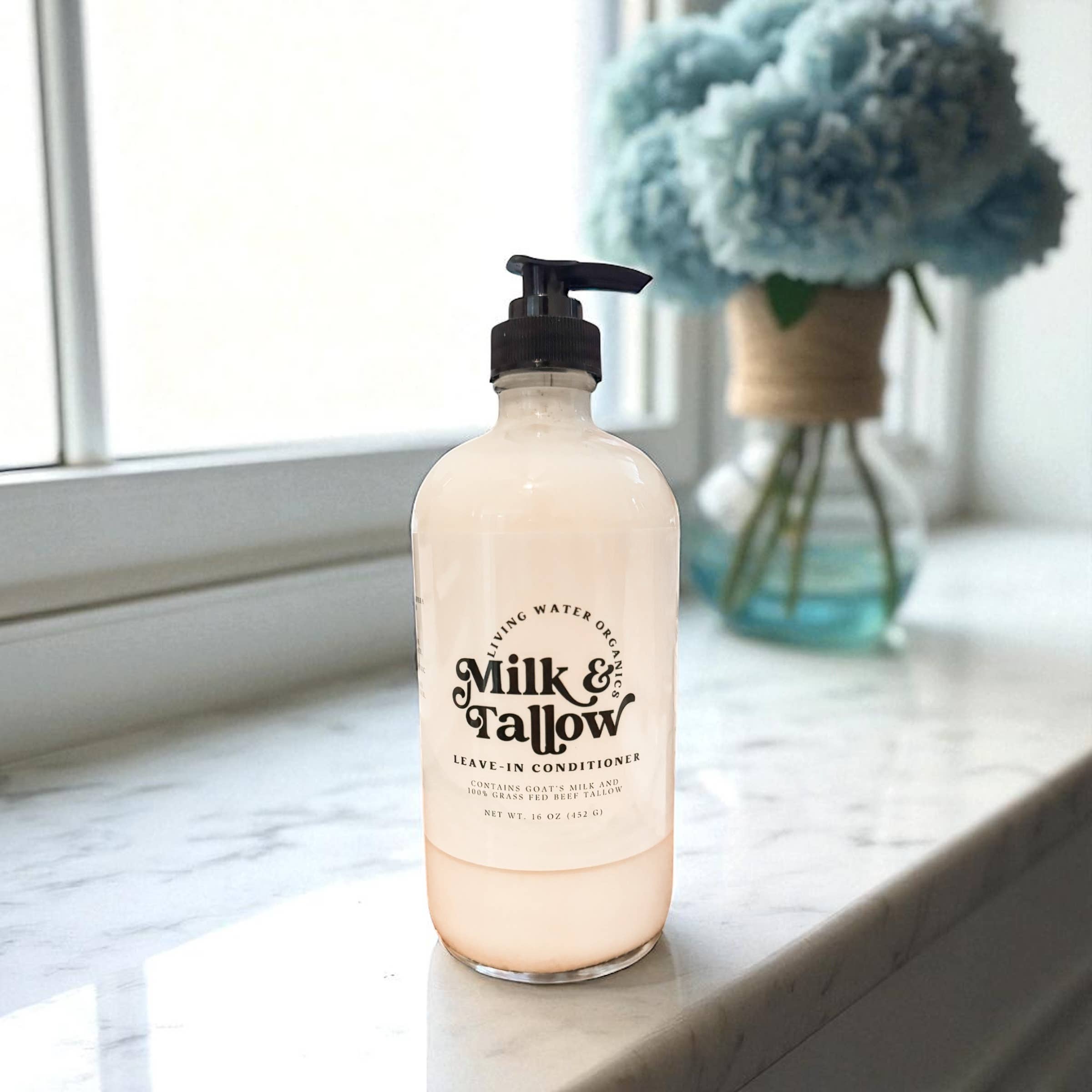 Living Water Organics – wholesale Leave-in-hårbalsam – Getmjölk och talg leave-in balsam3