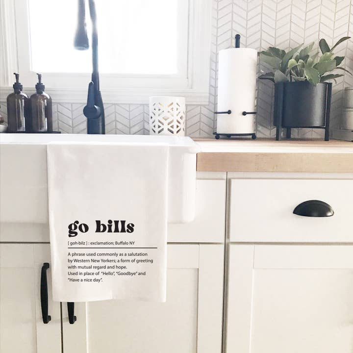 Perfect Day Print Co - Wholesale Tea Towel - Buffalo Bills NY Tea Towel - Go Bills Home Decor