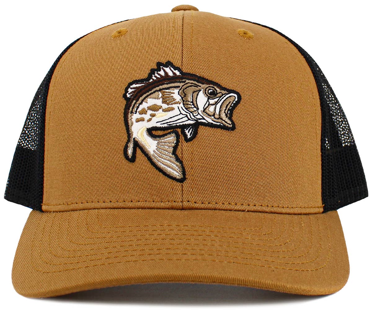 KBETHOS – boné - Unissexo por atacado – Boné trucker com tela e emblema de peixe bass9