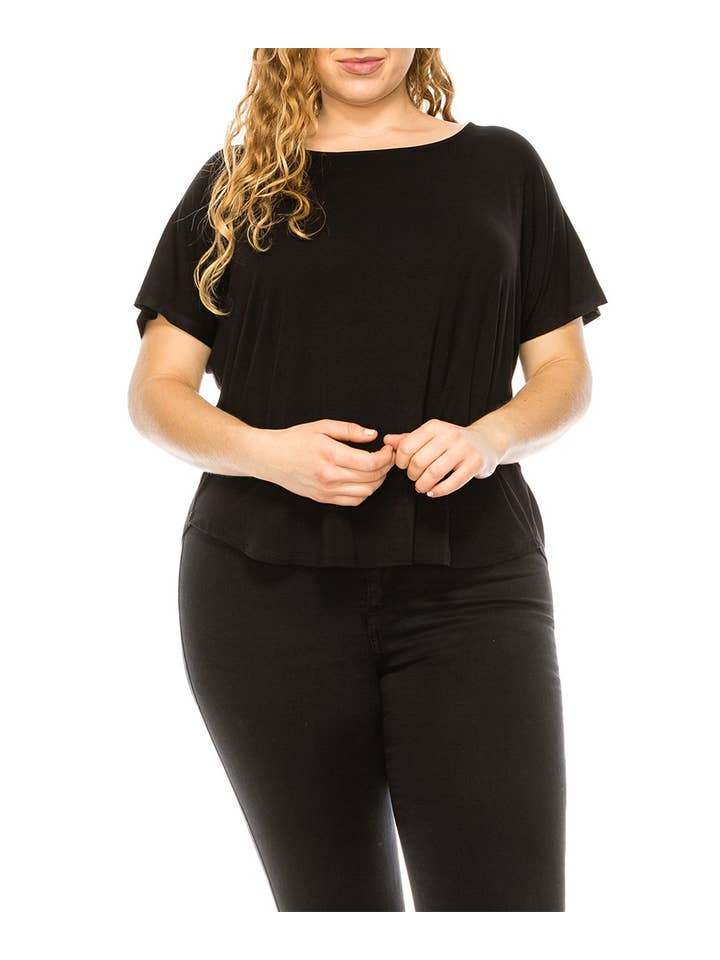 Studio Ko Clothing - Wholesale Tunic - Women's - BAMBOO DOLMAN TOP PLUS SIZE
