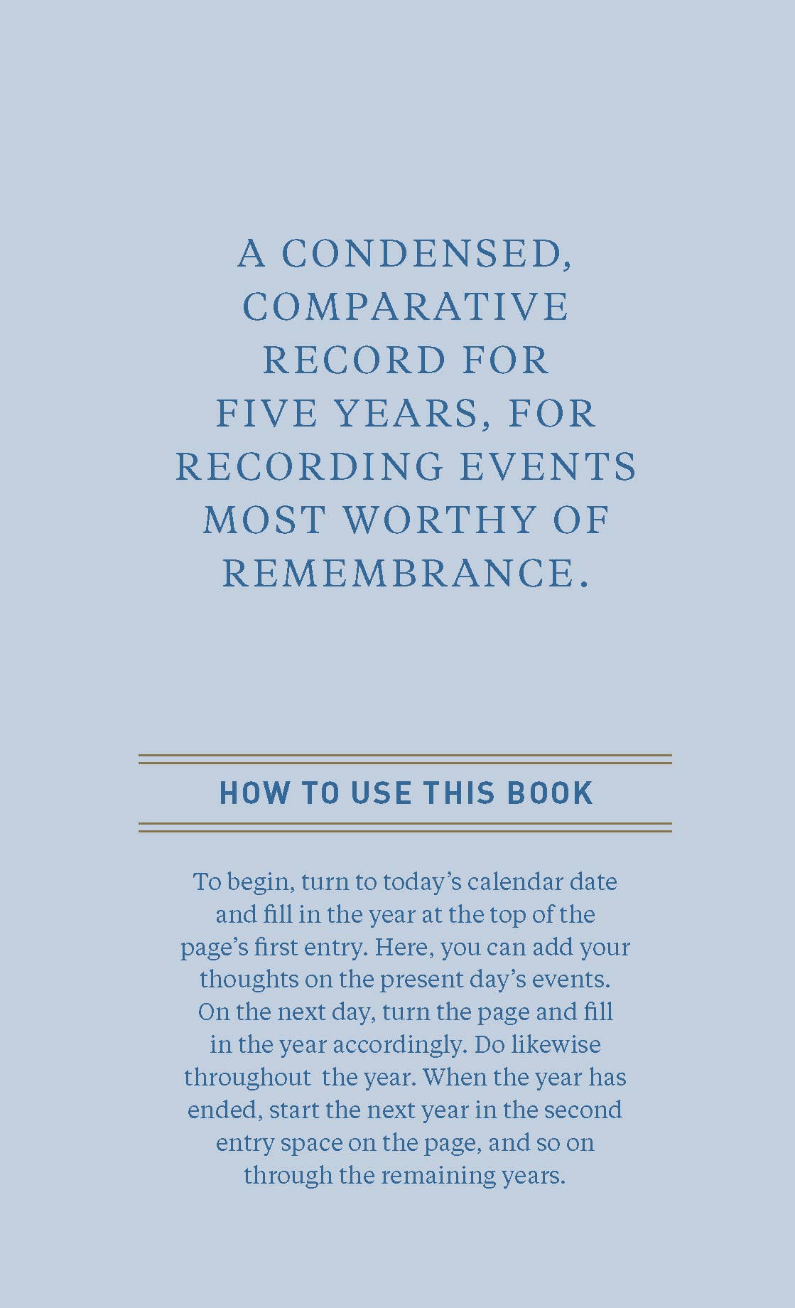 Chronicle Books - Wholesale Journal/Diary - Denim One Line A Day3