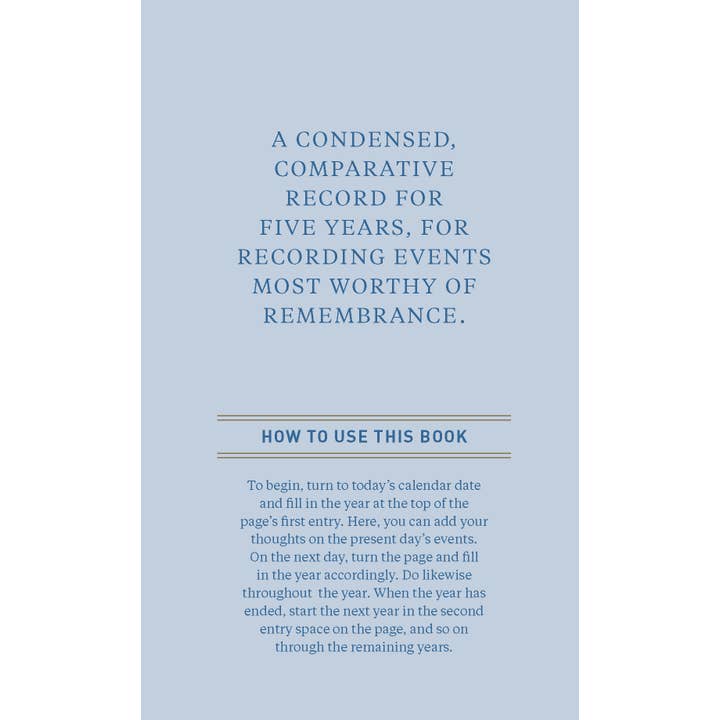 Chronicle Books - Wholesale Journal/Diary - Denim One Line A Day3