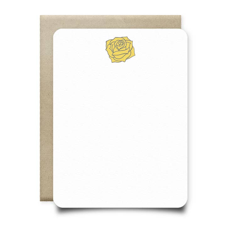 Yellow Rose briefpapier set voor wholesale door Anvil Cards