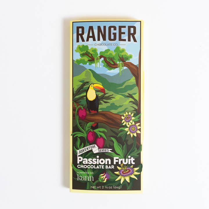 Passion Fruit Chocolate Bar for wholesale by Ranger Chocolate Co.