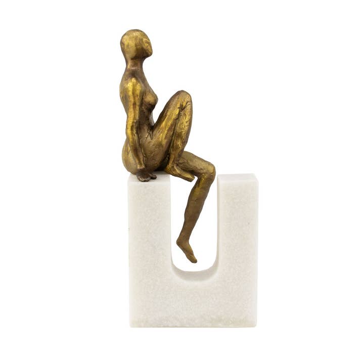 Seated Woman Sculpture for wholesale by Lillian Home