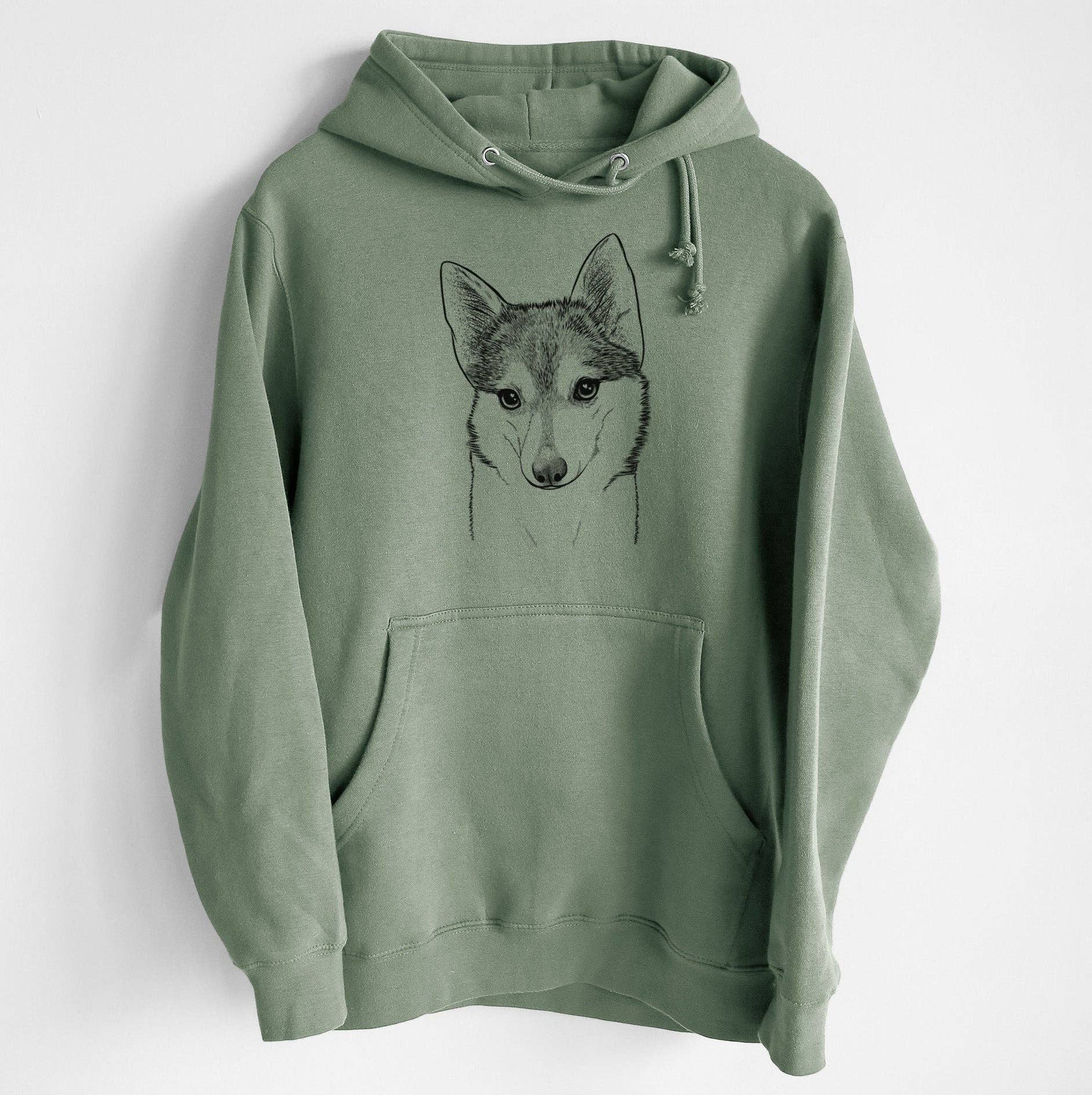 Inkopious - Wholesale Hoodie - Unisex - Nami the Alaskan Klee Kai- Heavyweight Fleece Hoodie1