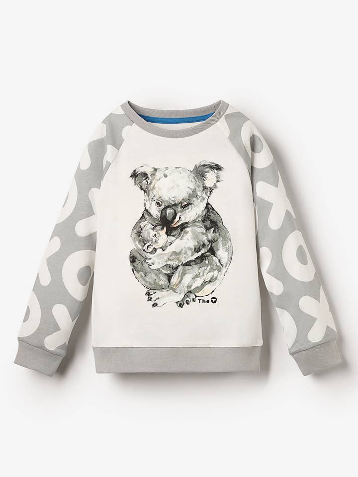 Camiseta raglán LS orgánica - Koala Cuddle para venta al por mayor de The QT (UK)