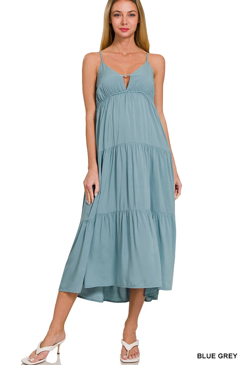 42POPS - Venta al por mayor Vestido - Mujer - ,.....Vestido midi con volantes y tirantes ajustables Sweetheart15