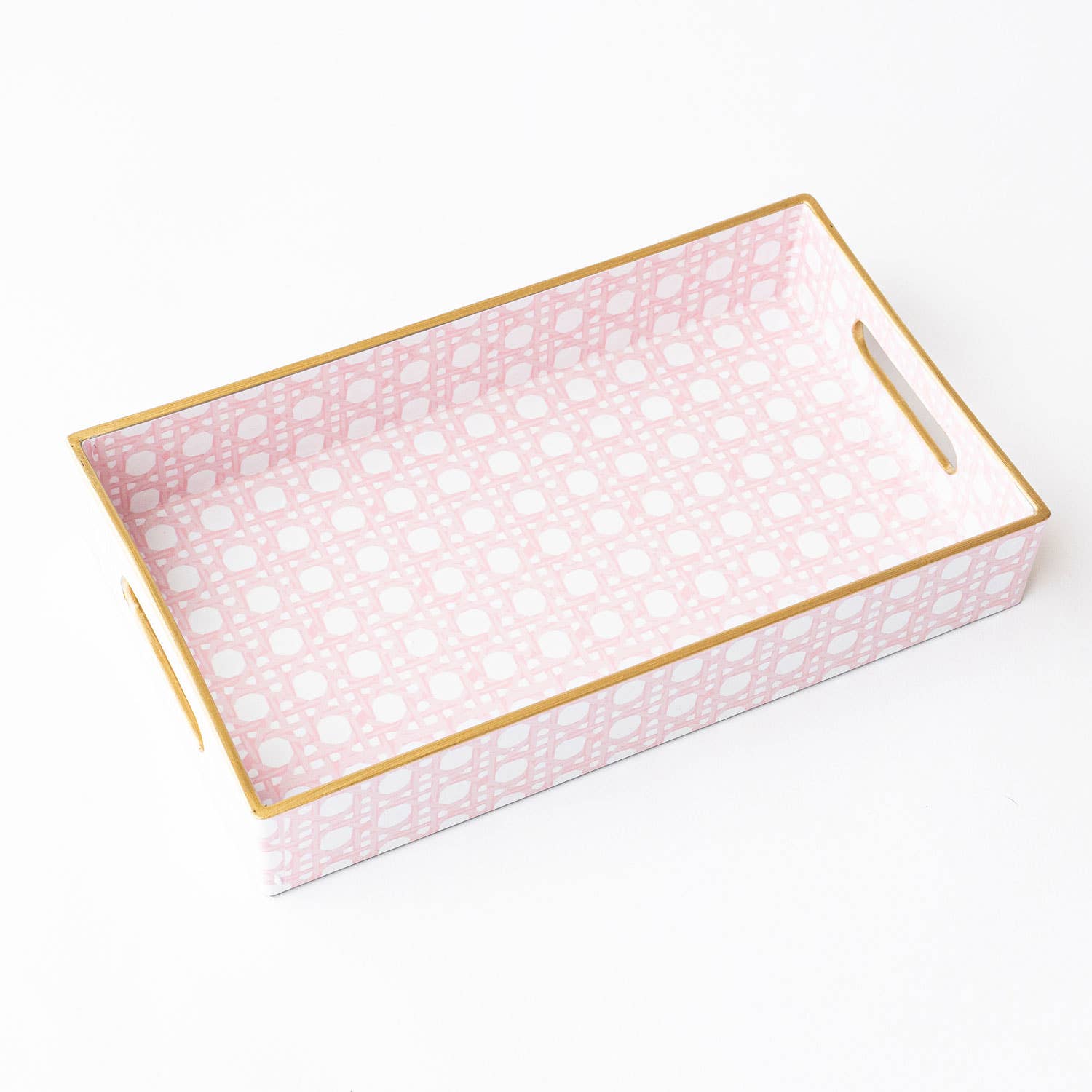 8 Oak Lane - Wholesale Decorative Tray - Pink Cane Vanity Tray1