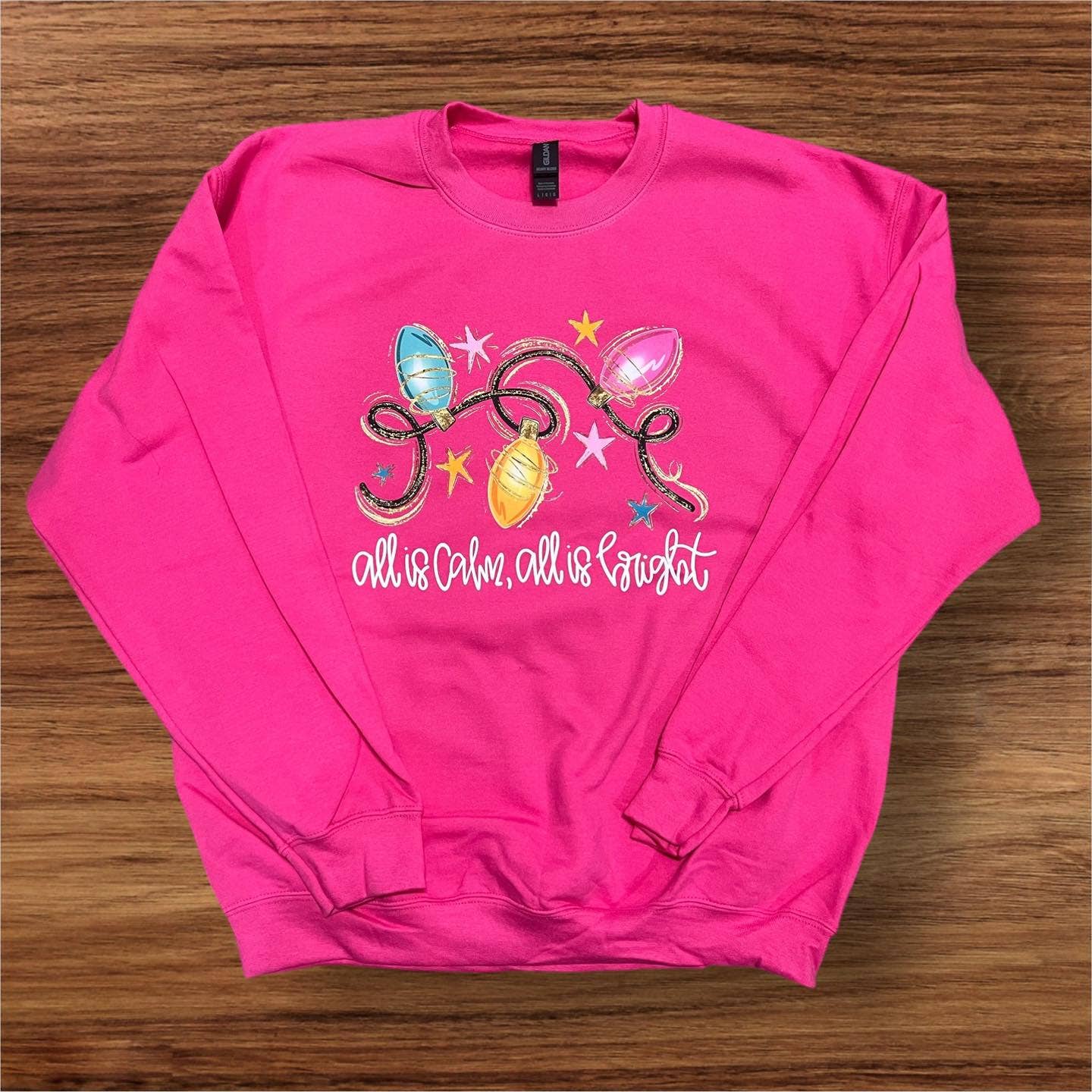 Simply You Customs - Vente Sweat-shirt à imprimés – femme - Sweatshirt Lumières Tout est calme Tout est lumineux1