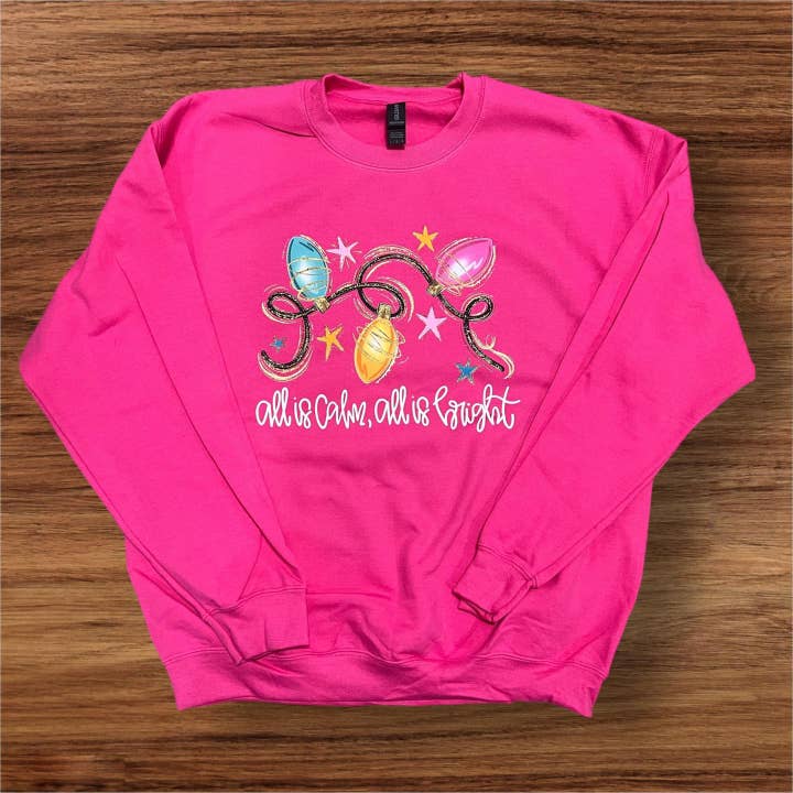 Simply You Customs - Vente Sweat-shirt à imprimés – femme - Sweatshirt Lumières Tout est calme Tout est lumineux1