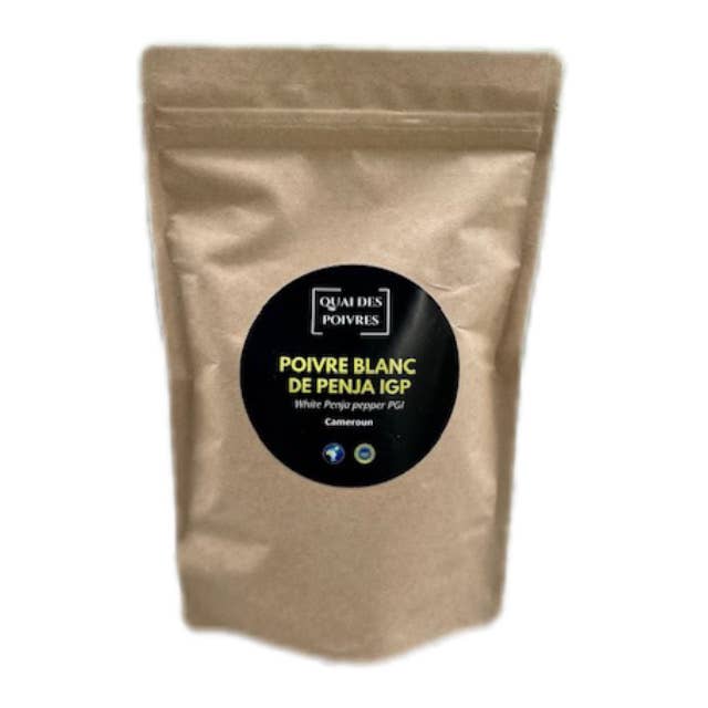 Poivre blanc de Penja IGP - 90 g pour la vente par Quai des poivres